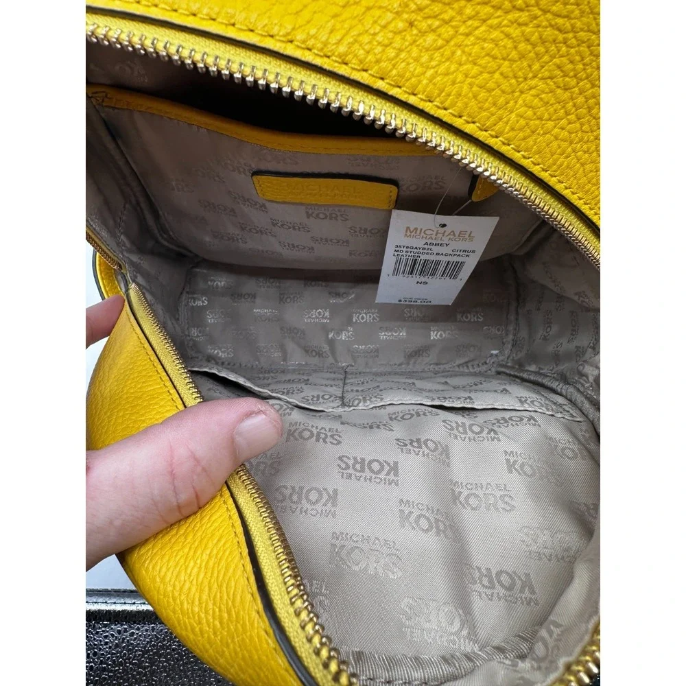 Michael Kors Abbey Edition Citris Medium Studded Leather Back Pack SKU 257